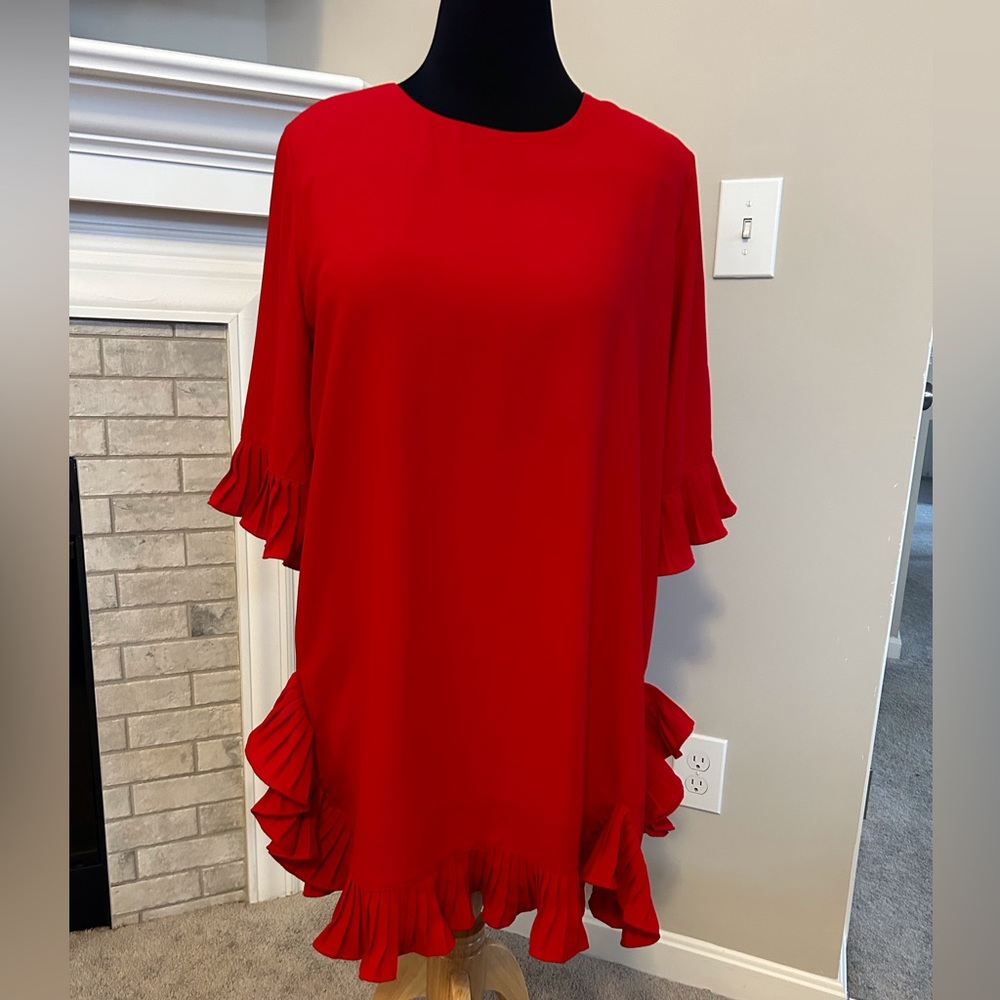 NWT Style We Ruffled Red Dress